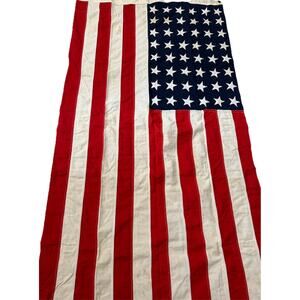 VTG RARE American Flag Bulldog Bunting 48 Stars WW2/Korean 40s US Treasury Dept